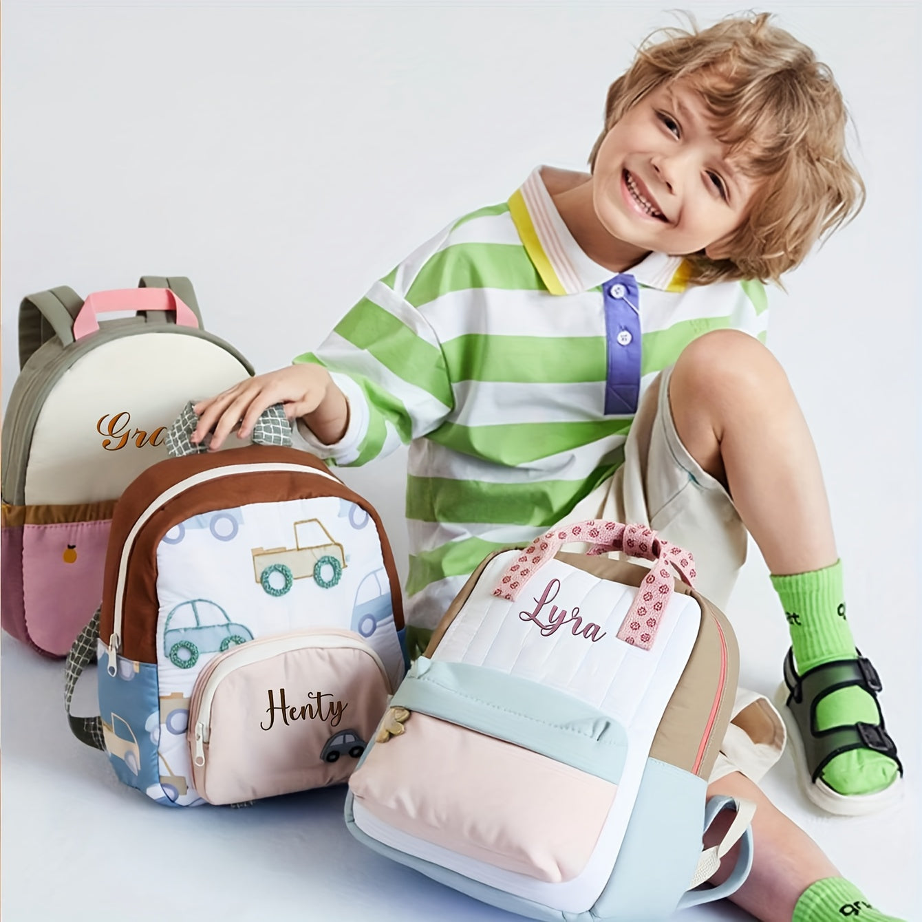 Personalized Outdoor Backpack for Kids in Autumn And Winter - Adorable Cartoon Embroidery, Lightweight Gift for Preschool Birthdays And Holidays (Ages 3-6)