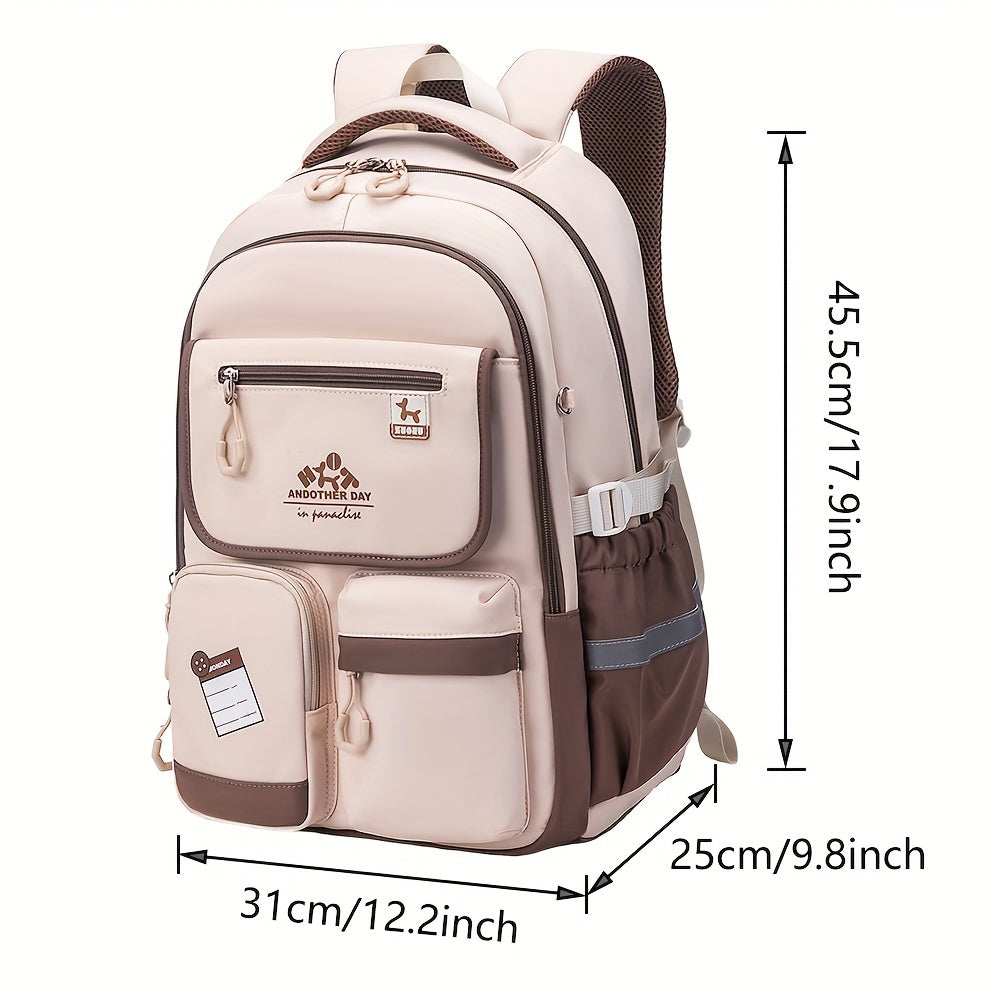 Stylish Student Backpack Stylish Minimalist Backpack for High School & College Students | Large Capacity with Six Pockets, Suitable for Teenagers