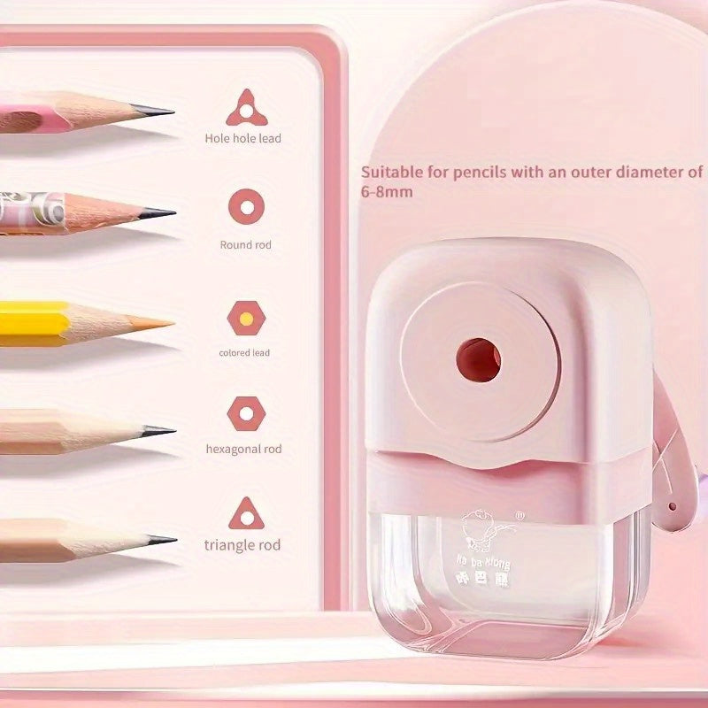 Manual Pencil Sharpener - Various Designs, No Batteries Needed, Features a 5-Level Adjustable Point, Made from ABS Material, Ideal for Students, Households, And Workplaces, Can Serve As Birthday Presents, Back-To-School Gifts