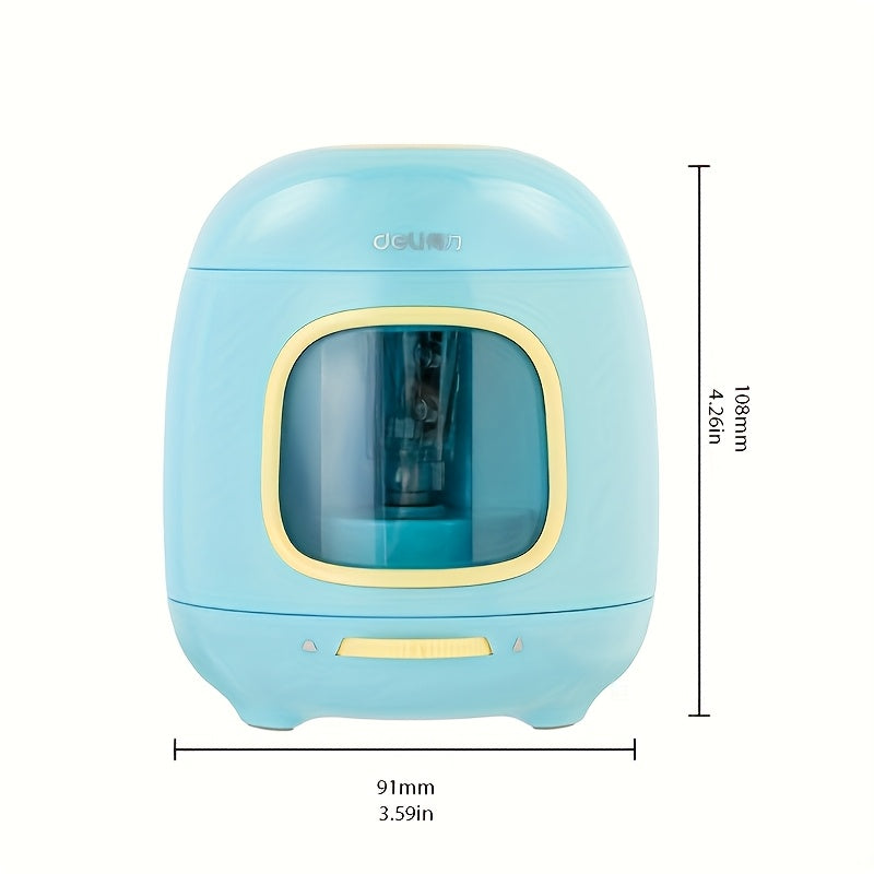 Deli Automatic Electric Pencil Sharpener - High-Speed Sharpening, Portable Corded-Electric Pencil Sharpener Suitable for Home, Office & Use - Design (,)