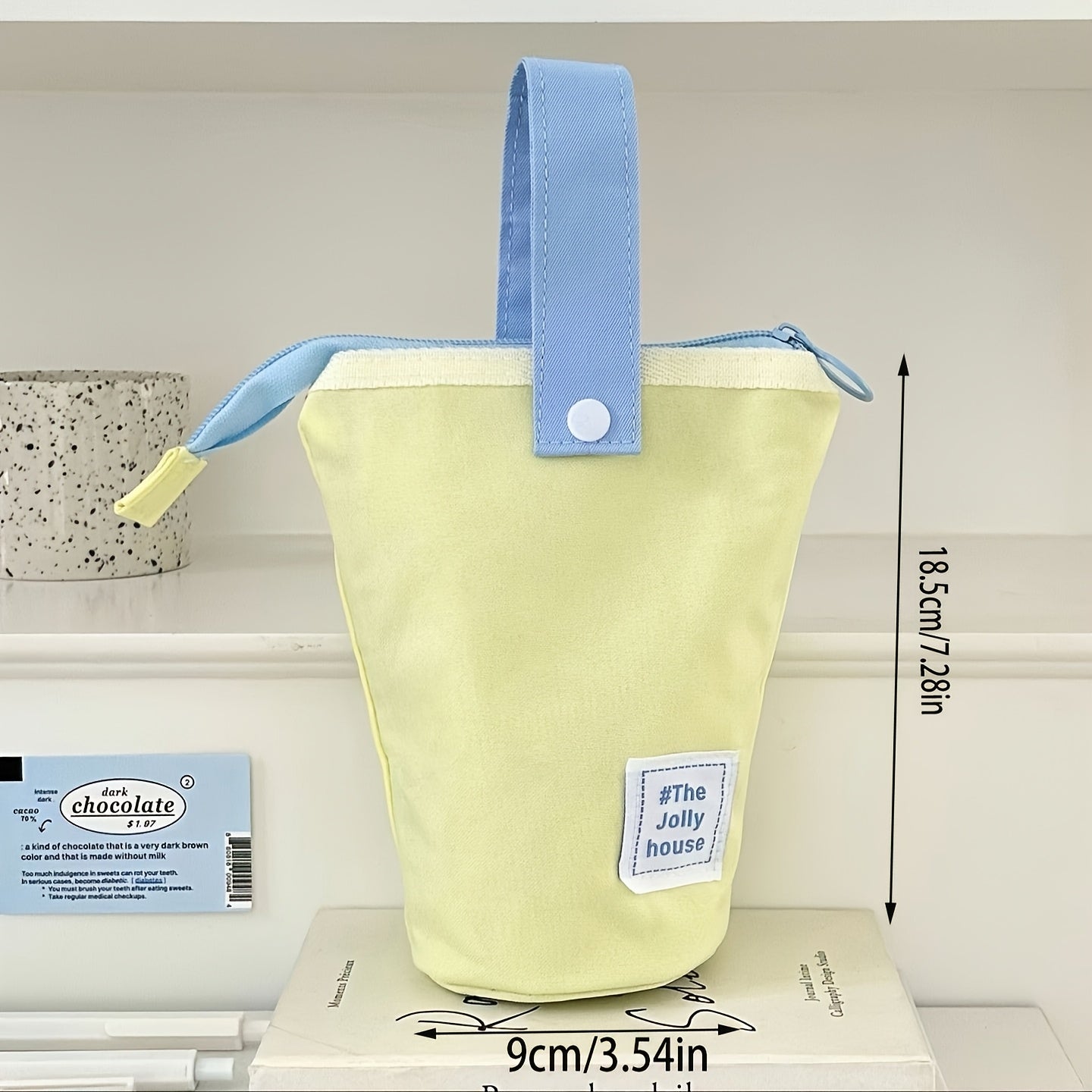 Macaron Color Block Foldable Pencil Case - Stylish, Durable, and Spacious Student Pen Holder with Portable Design for Desk or Office Use. Perfect Gift for Friends, Family, Couples, and Besties