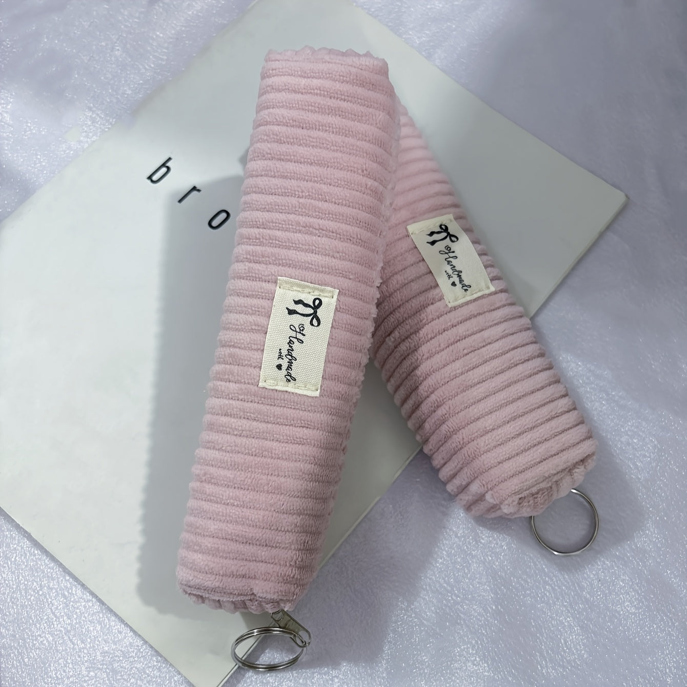 1pc of Easy Crystal Velvet Fabric Label Multi-Purpose Stationery Storage Pencil Case