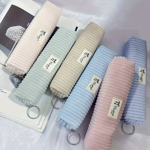 1pc of Easy Crystal Velvet Fabric Label Multi-Purpose Stationery Storage Pencil Case