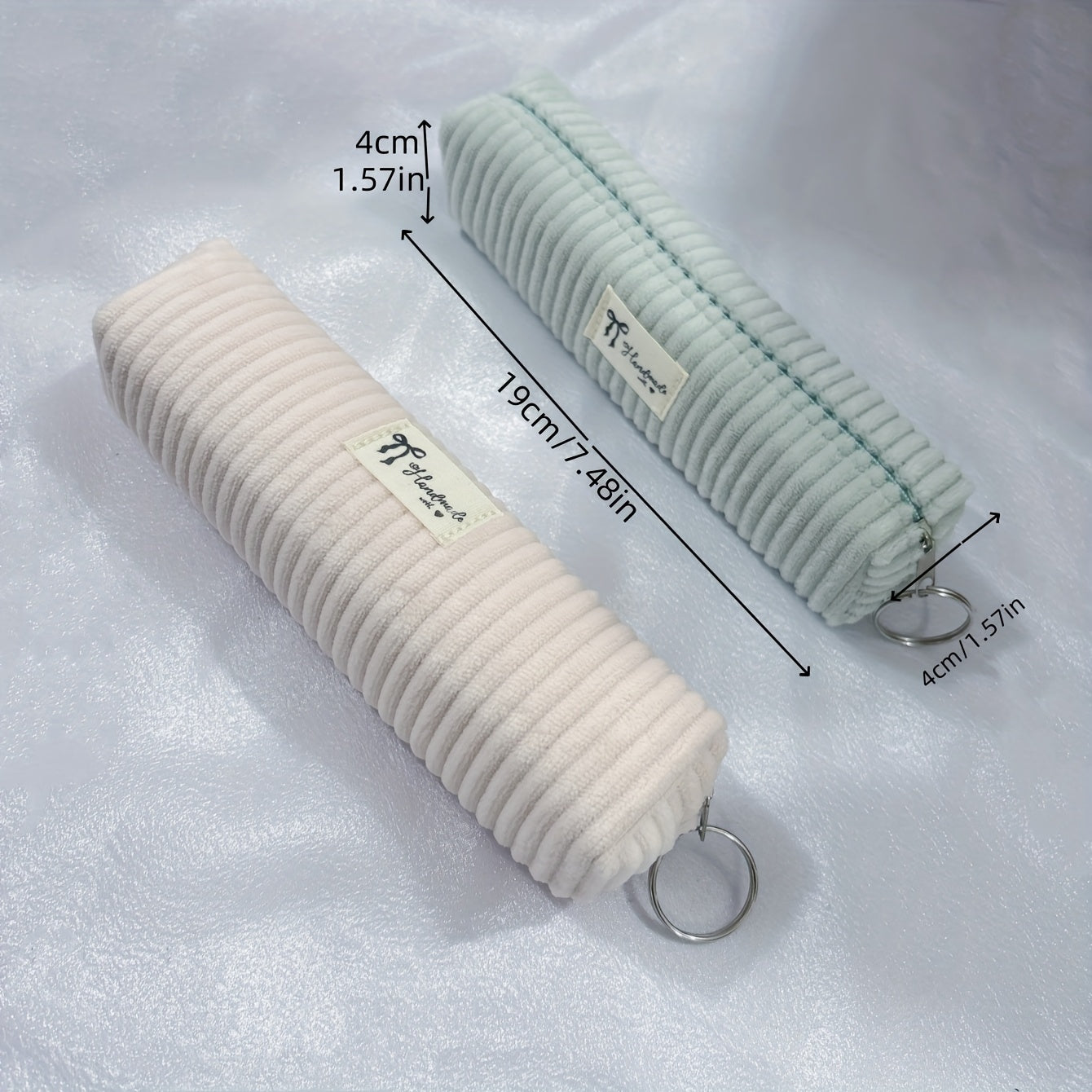 1pc of Easy Crystal Velvet Fabric Label Multi-Purpose Stationery Storage Pencil Case