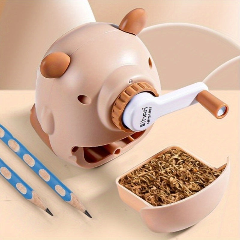 Kawaii Capybara Pencil Sharpener, a Creative Stationery Item for School And Office, Measuring 80*80*100Mm, from Korea.