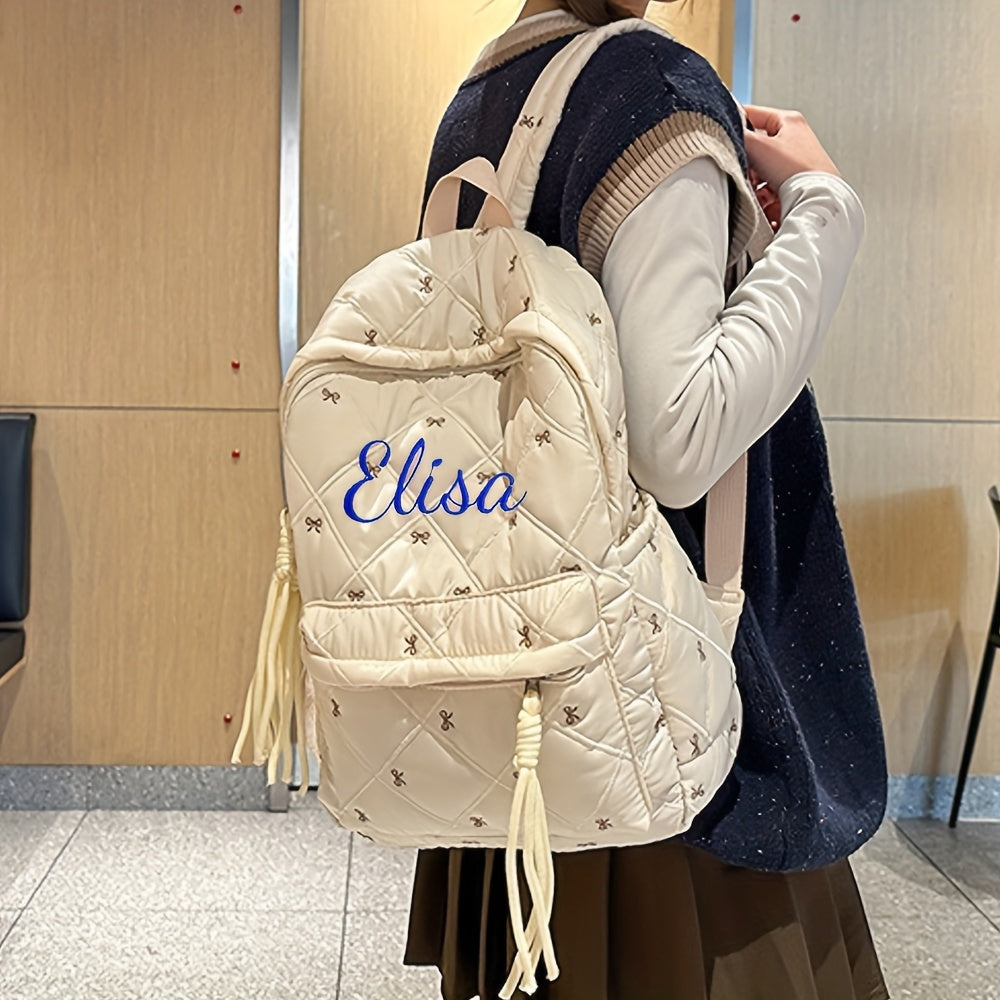 Personalized Student Backpacks | Custom Name Embroidered Bags with Large Capacity And Adjustable Straps | Unisex Lightweight Travel Bags with a Stylish College Vibe | Ideal Choice for Halloween, Christmas, Birthday Parties