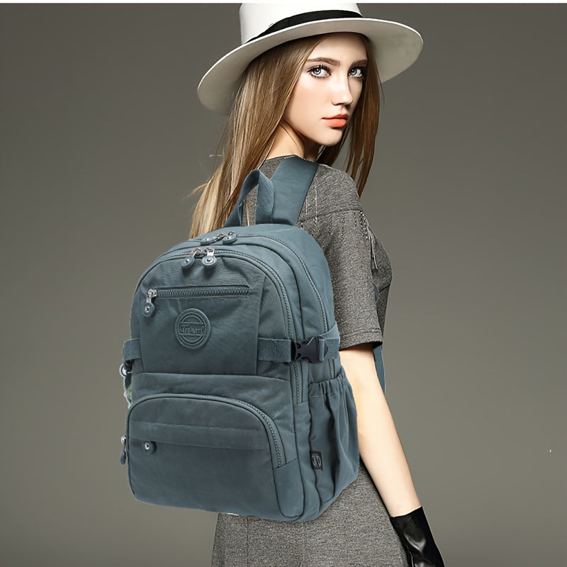 Heavy-Duty Nylon Backpack, Large Capacity Multi-Compartment Luggage Bag with Adjustable Shoulder Straps, Durable Student Backpack for Travel, School & Commuting, Outdoor, Multi-