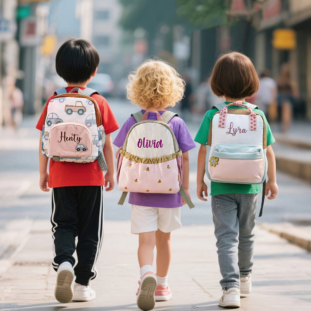 Personalized Outdoor Backpack for Kids in Autumn And Winter - Adorable Cartoon Embroidery, Lightweight Gift for Preschool Birthdays And Holidays (Ages 3-6)