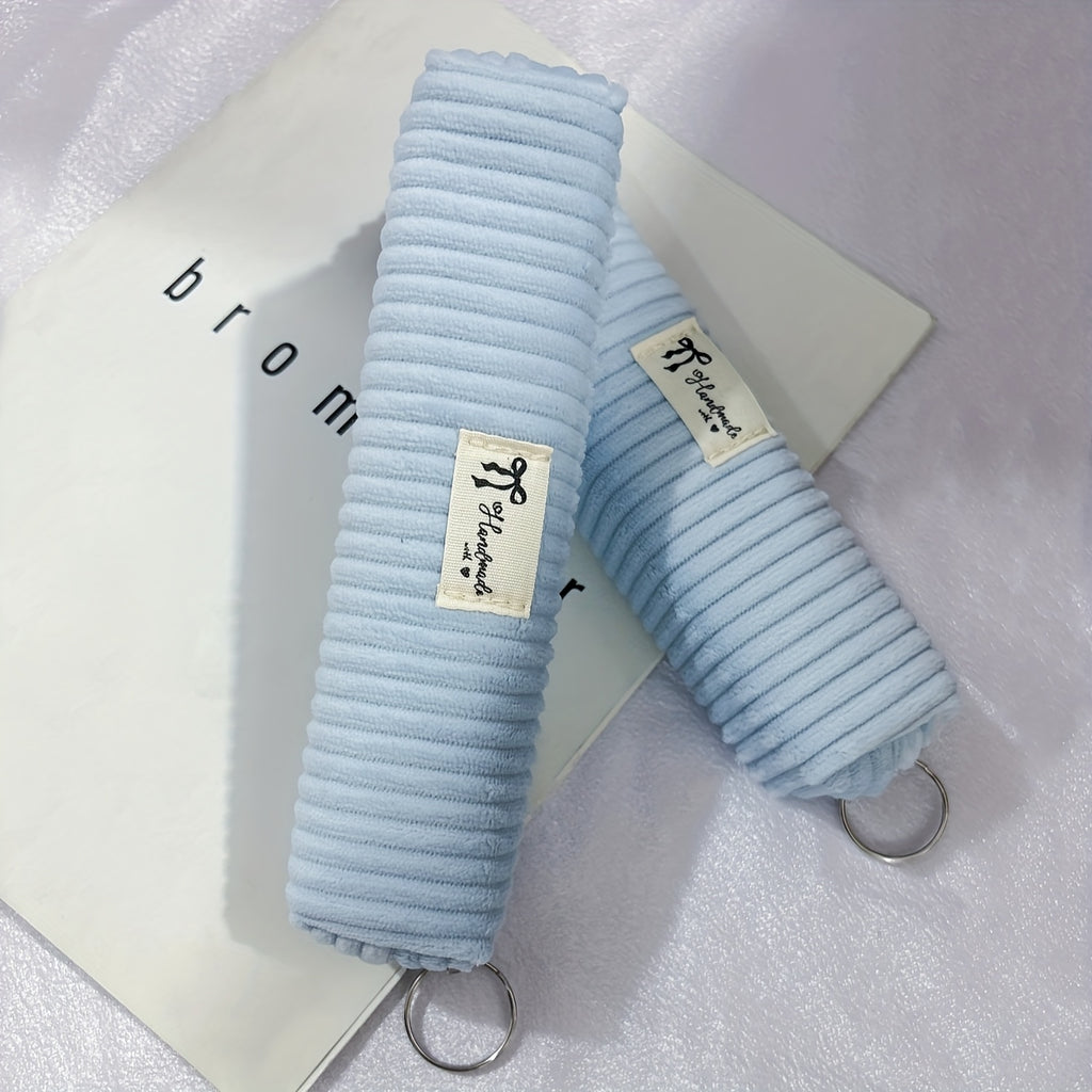 1pc of Easy Crystal Velvet Fabric Label Multi-Purpose Stationery Storage Pencil Case