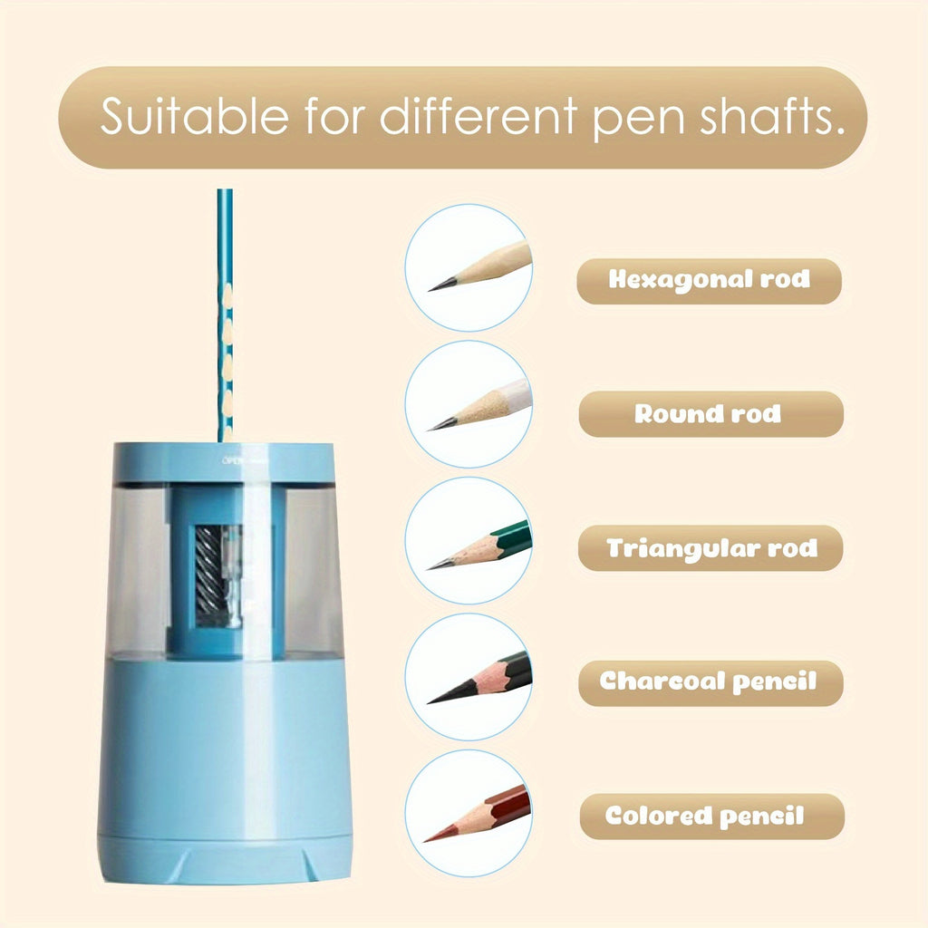 Electric Pencil Sharpener Designed for Professionals, Featuring Quick And Accurate Sharpening Capabilities. This Smart Automatic Device Offers Effortless Sharpening And Comes with Gift Stickers And USB