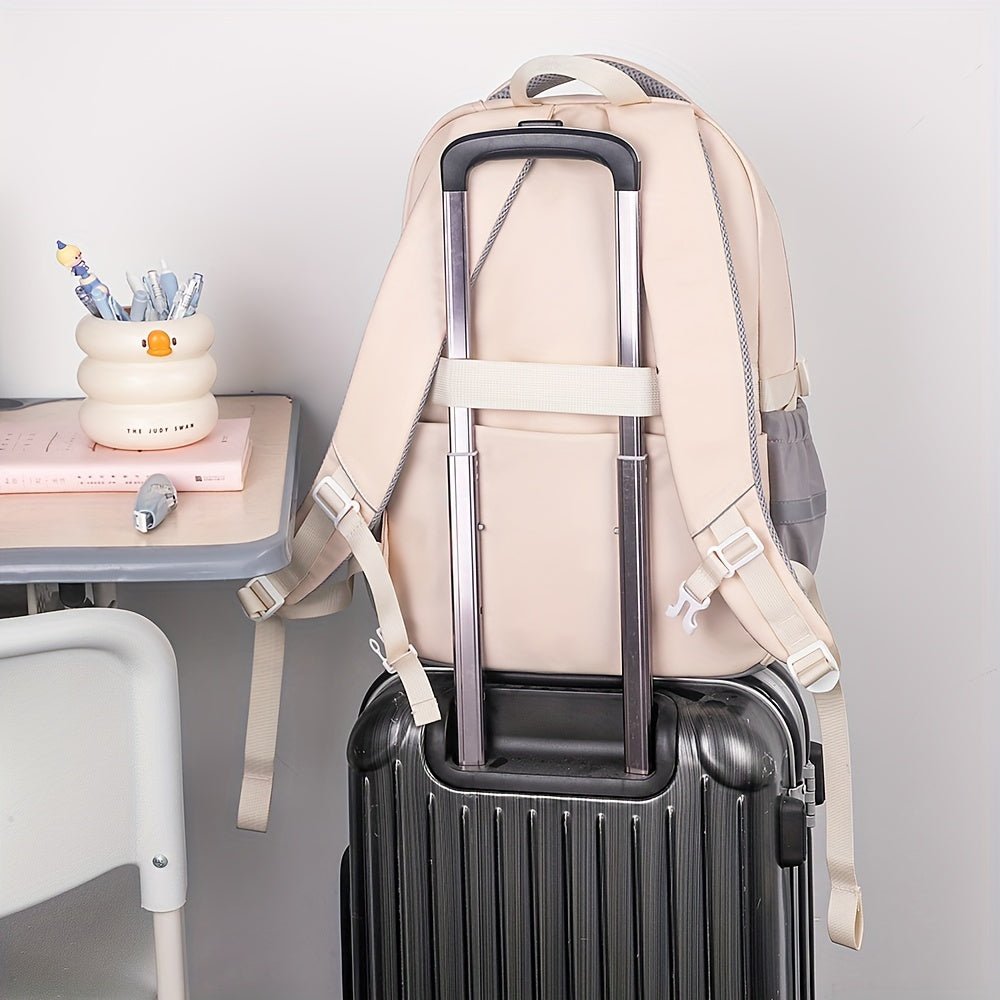 Stylish Student Backpack Stylish Minimalist Backpack for High School & College Students | Large Capacity with Six Pockets, Suitable for Teenagers