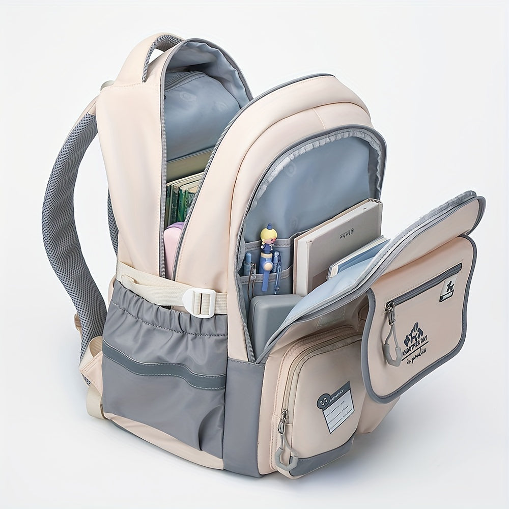 Stylish Student Backpack Stylish Minimalist Backpack for High School & College Students | Large Capacity with Six Pockets, Suitable for Teenagers