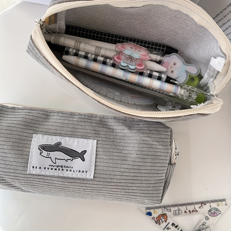 Cartoon Corduroy Pencil Case