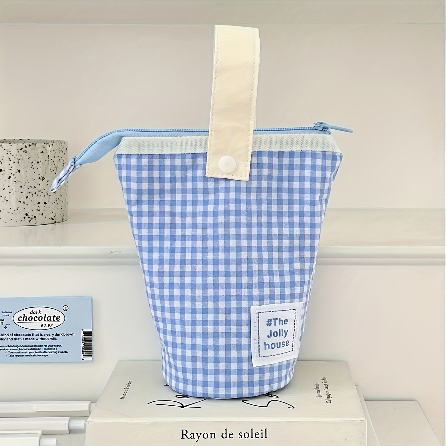 Macaron Color Block Foldable Pencil Case - Stylish, Durable, and Spacious Student Pen Holder with Portable Design for Desk or Office Use. Perfect Gift for Friends, Family, Couples, and Besties