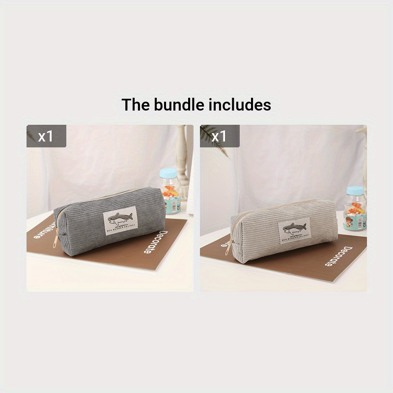 Cartoon Corduroy Pencil Case