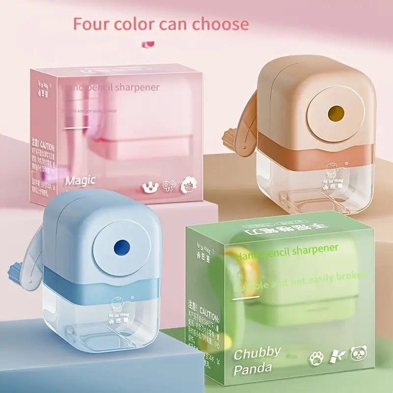 Manual Pencil Sharpener - Various Designs, No Batteries Needed, Features a 5-Level Adjustable Point, Made from ABS Material, Ideal for Students, Households, And Workplaces, Can Serve As Birthday Presents, Back-To-School Gifts
