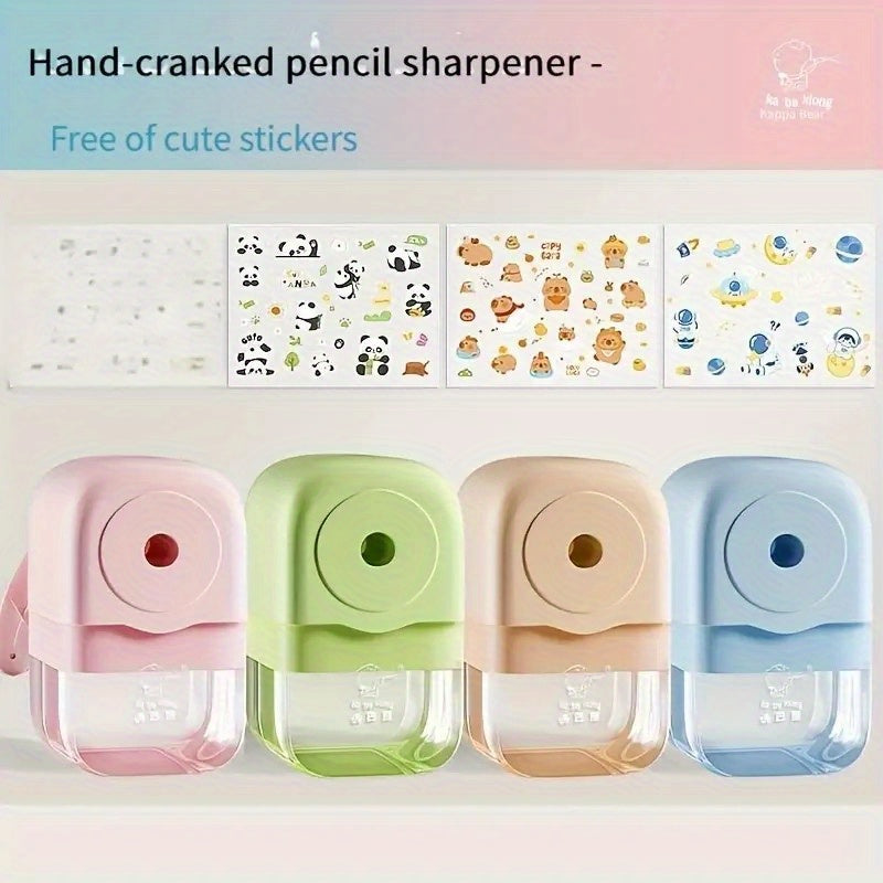 Manual Pencil Sharpener - Various Designs, No Batteries Needed, Features a 5-Level Adjustable Point, Made from ABS Material, Ideal for Students, Households, And Workplaces, Can Serve As Birthday Presents, Back-To-School Gifts