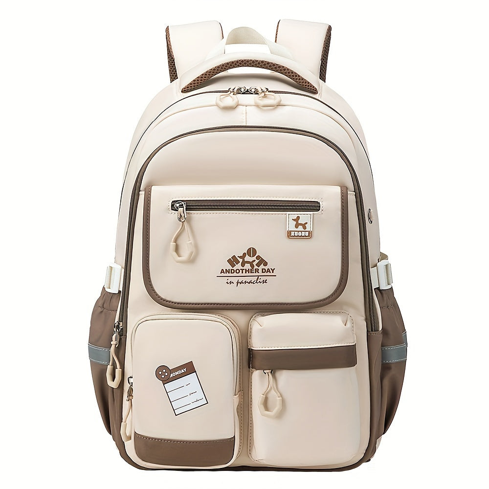 Stylish Student Backpack Stylish Minimalist Backpack for High School & College Students | Large Capacity with Six Pockets, Suitable for Teenagers