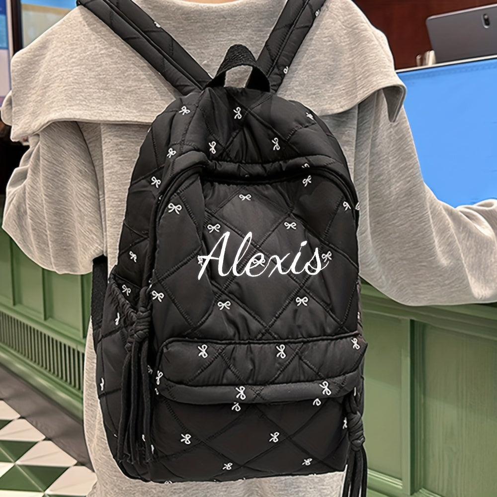 Personalized Student Backpacks | Custom Name Embroidered Bags with Large Capacity And Adjustable Straps | Unisex Lightweight Travel Bags with a Stylish College Vibe | Ideal Choice for Halloween, Christmas, Birthday Parties