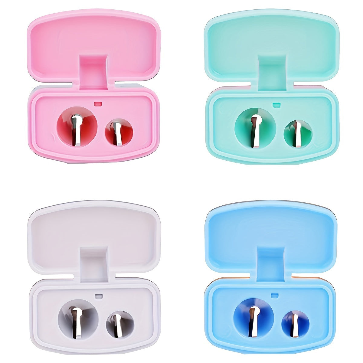 1 Transparent Large-Capacity Dual-Hole Cap  Portable Pencil Sharpener, Suitable for Students Office Art Drawing