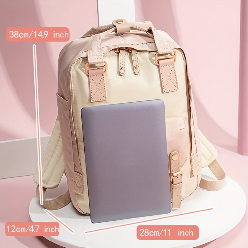 Women's & Suitable for Unisex Sweet Backpack - Adjustable Strap Nylon School, Travel, College Backpack with Zipper Closure & - Cute Bookbag for,