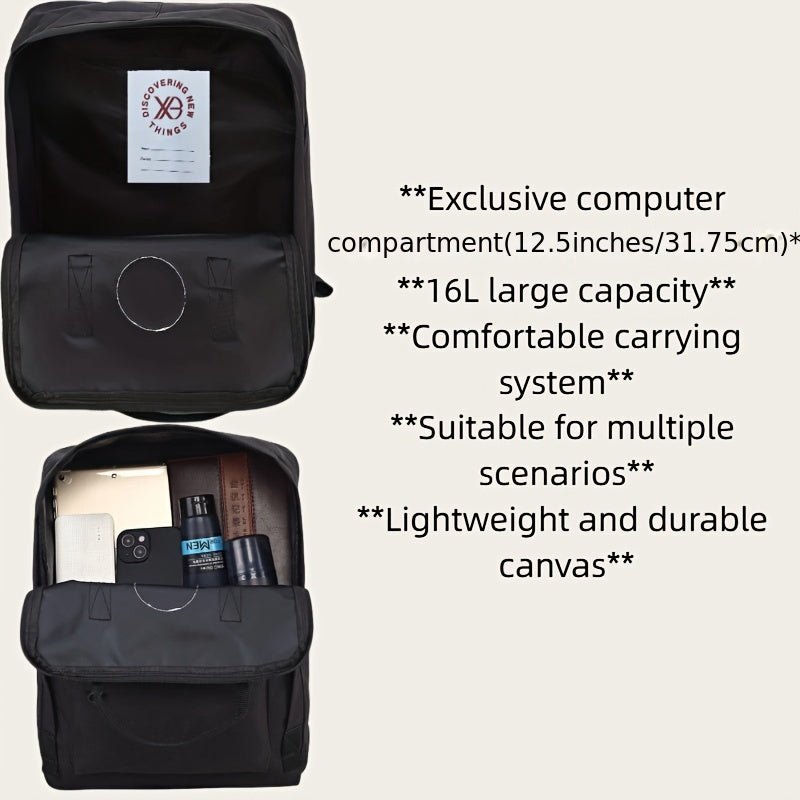 The ASGONY Unisex Large Capacity Canvas Backpack Features a Unique Design, Is Particularly Durable, And Is Suitable for School, Commuting, Travel, Outdoor Activities, Sports, And Daily Use. It Supports a 12.5-Inch Laptop