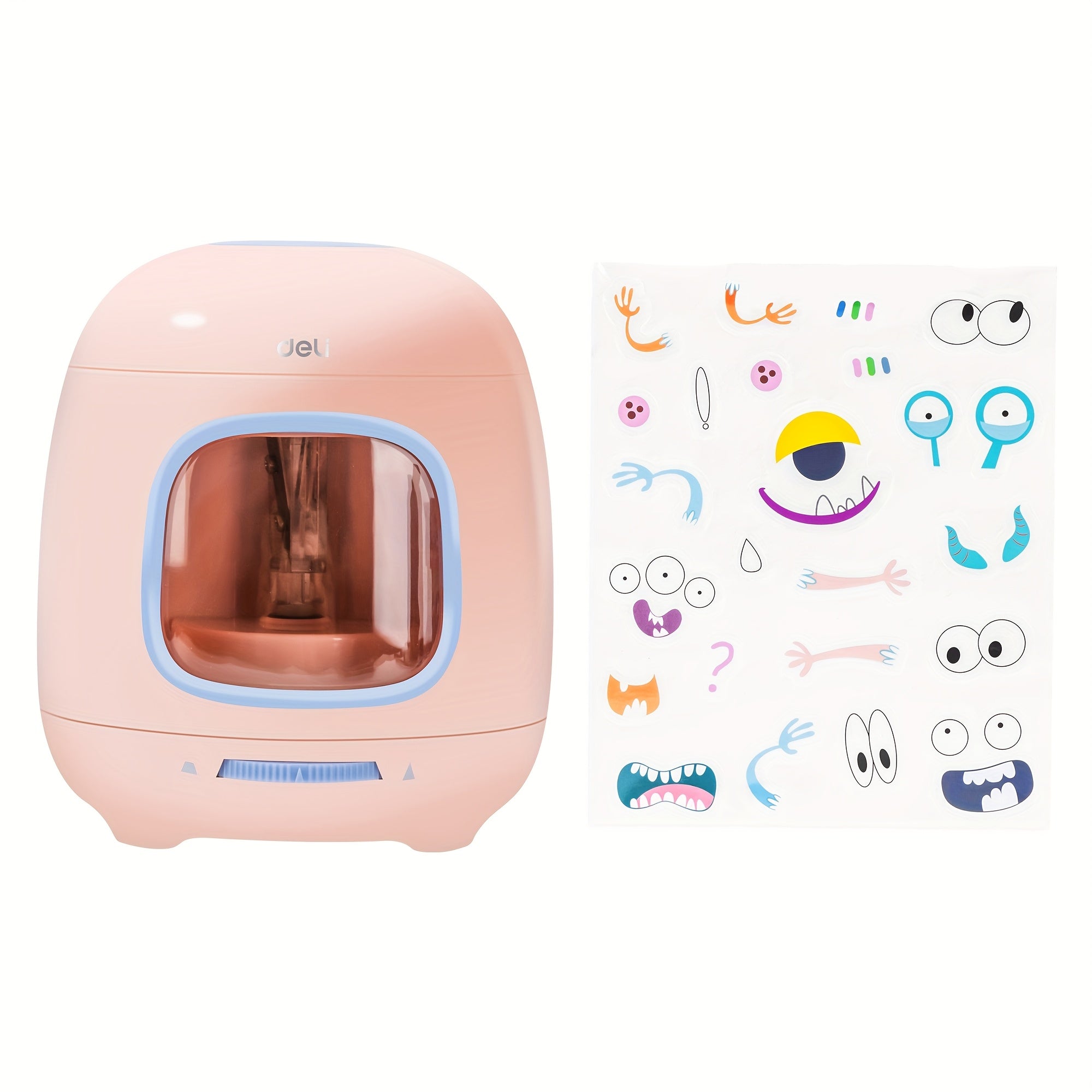 Deli Automatic Electric Pencil Sharpener - High-Speed Sharpening, Portable Corded-Electric Pencil Sharpener Suitable for Home, Office & Use - Design (,)