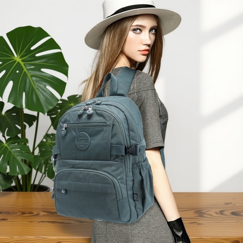 Heavy-Duty Nylon Backpack, Large Capacity Multi-Compartment Luggage Bag with Adjustable Shoulder Straps, Durable Student Backpack for Travel, School & Commuting, Outdoor, Multi-