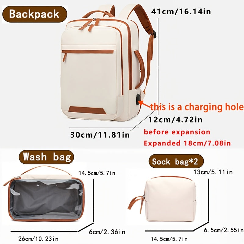Outdoor Backpack A Versatile Outdoor Backpack That Can Expand, Suitable for Laptops, Featuring a Wet And Dry Separation Design, Ideal for Students And Business Travel, And Can Be Used As Carry-On Luggage