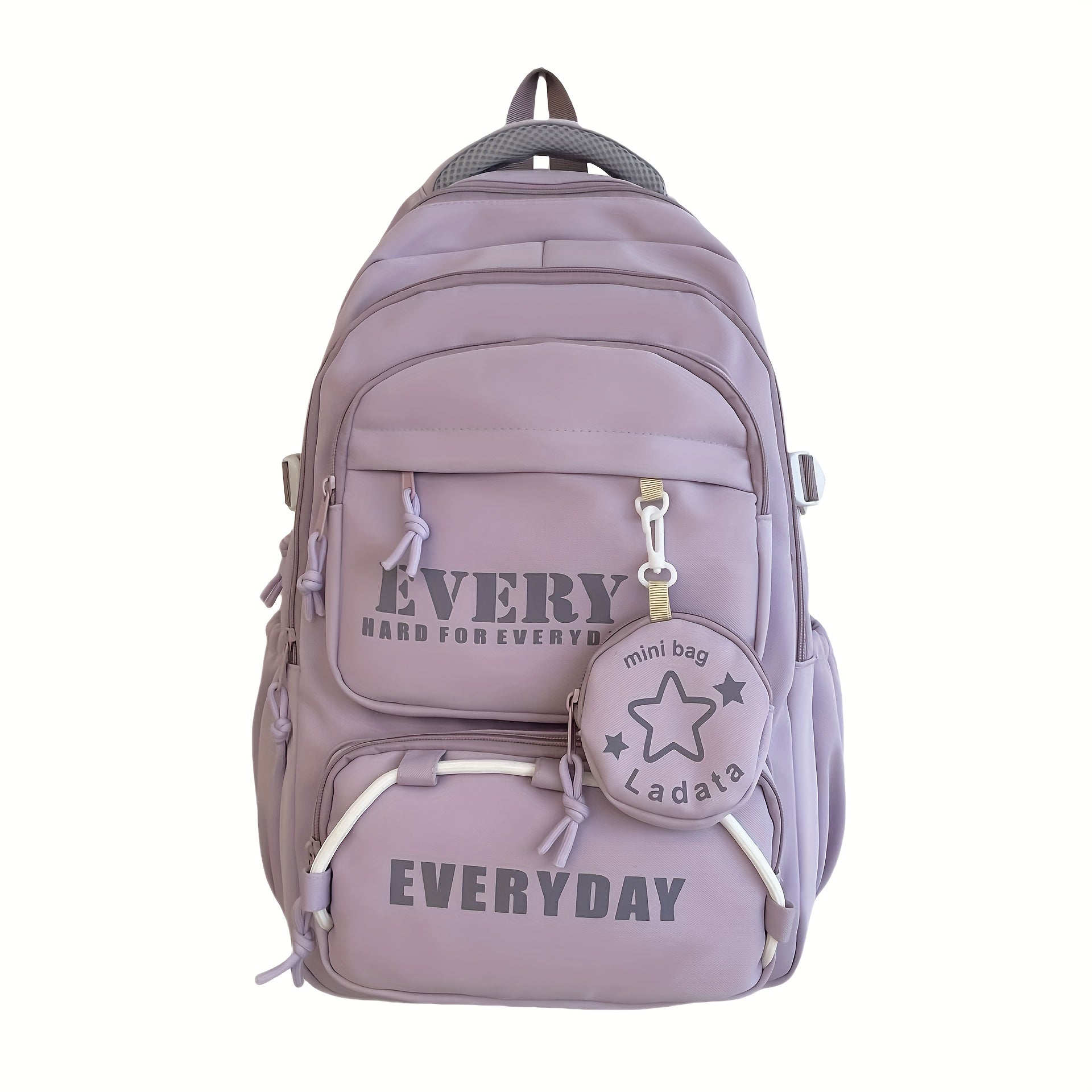 Casual Nylon Student Backpack for Men & Women with Anti-Theft Multiple Pockets, Color Block Design, Adjustable Straps, Laptop Compartment - Durable Unisex Backpack for Travel, School & Commuting