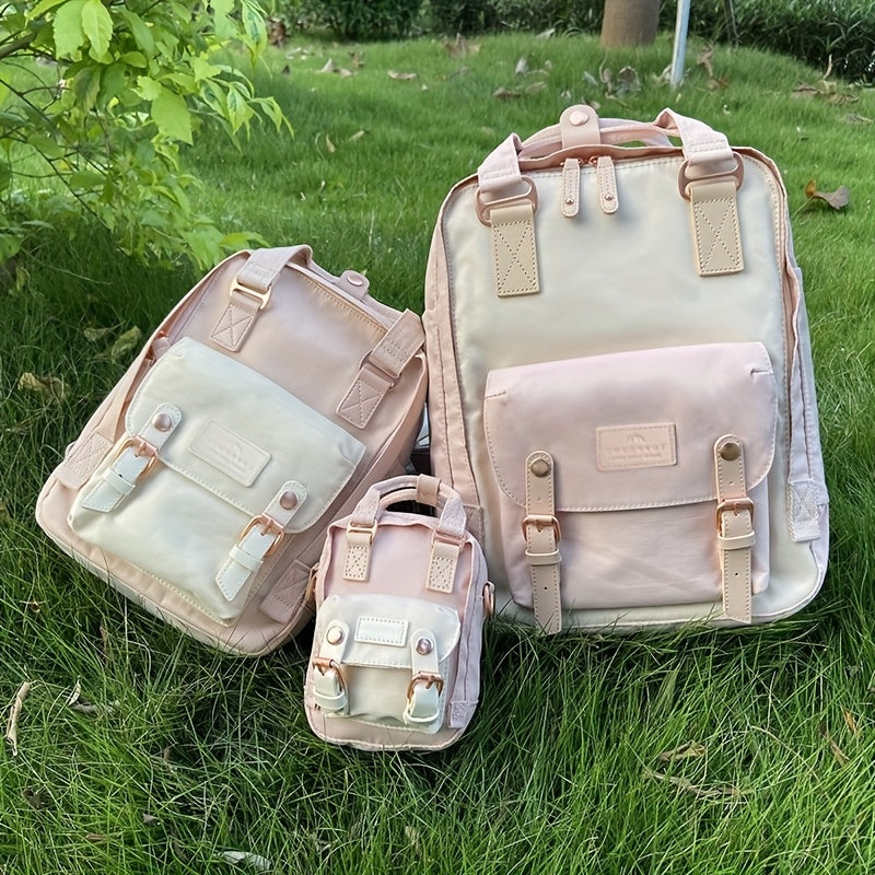 Women's & Suitable for Unisex Sweet Backpack - Adjustable Strap Nylon School, Travel, College Backpack with Zipper Closure & - Cute Bookbag for,