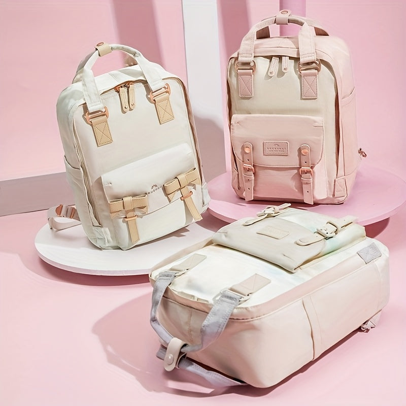 Women's & Suitable for Unisex Sweet Backpack - Adjustable Strap Nylon School, Travel, College Backpack with Zipper Closure & - Cute Bookbag for,