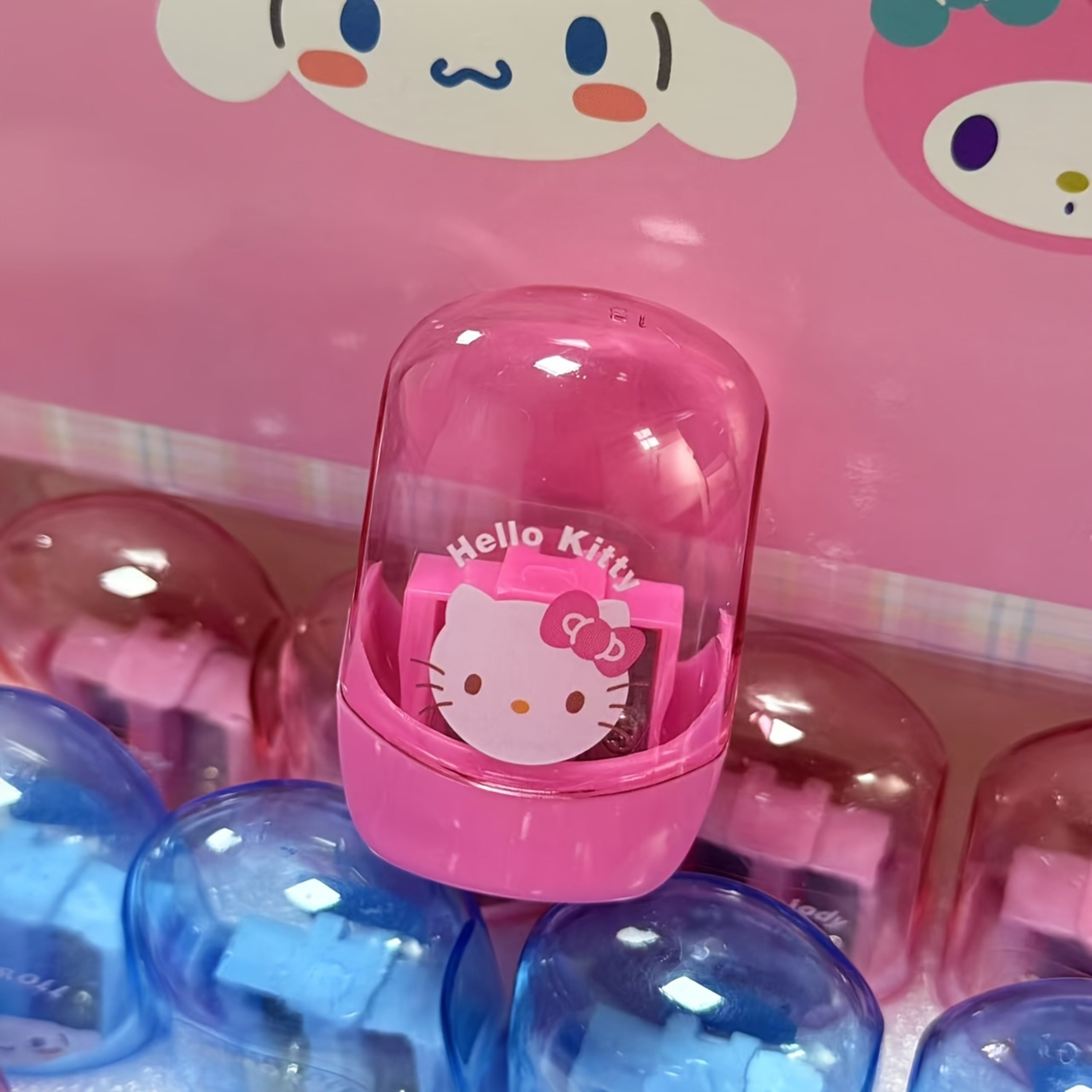 Sanrio Themed Portable Pencil Sharpener | Dual-Hole Design, Battery-Free, Acrylic Material, Suitable for Home and Classroom Use | Durable Student Sharpener, Various Colors, Compact and Portable
