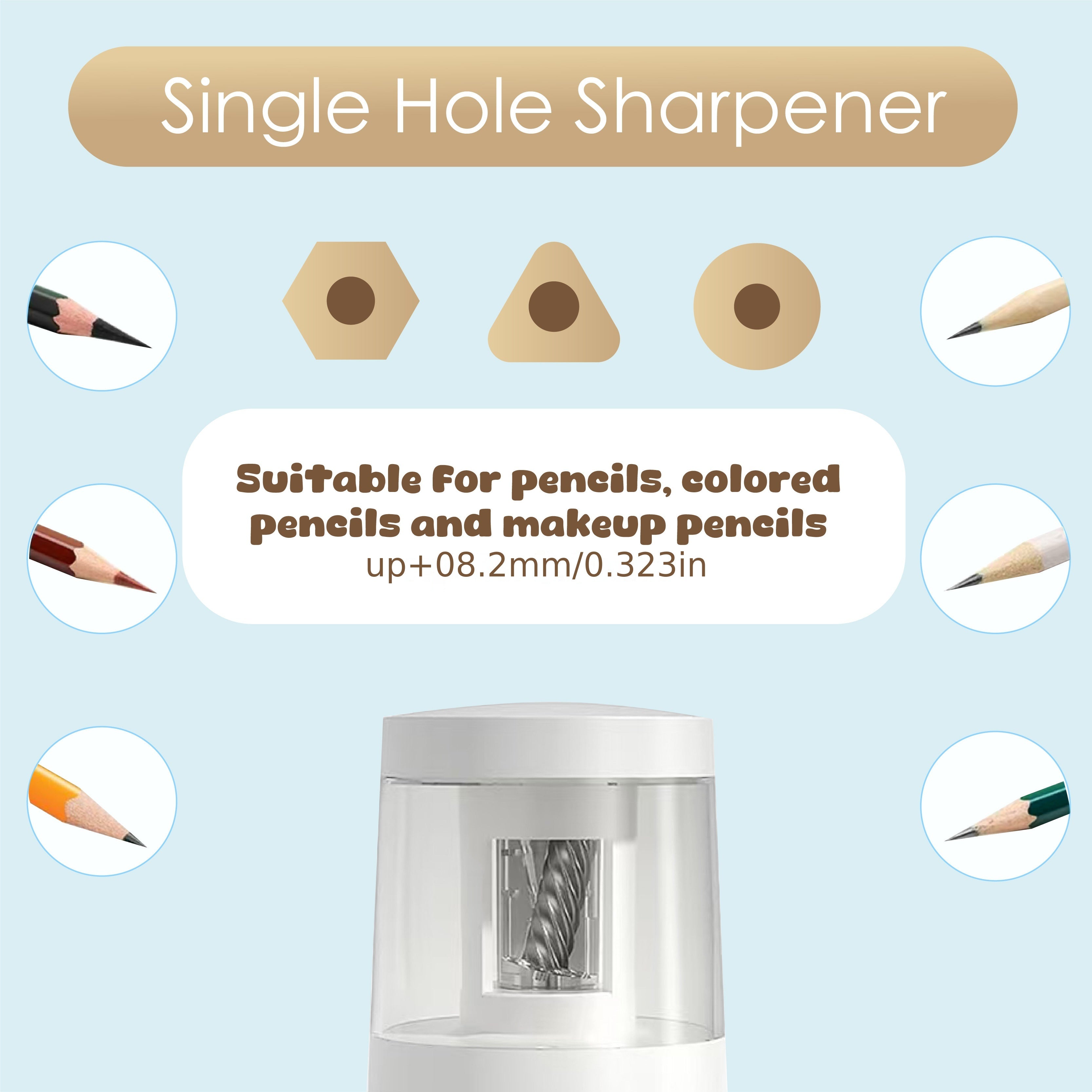 Electric Pencil Sharpener Designed for Professionals, Featuring Quick And Accurate Sharpening Capabilities. This Smart Automatic Device Offers Effortless Sharpening And Comes with Gift Stickers And USB