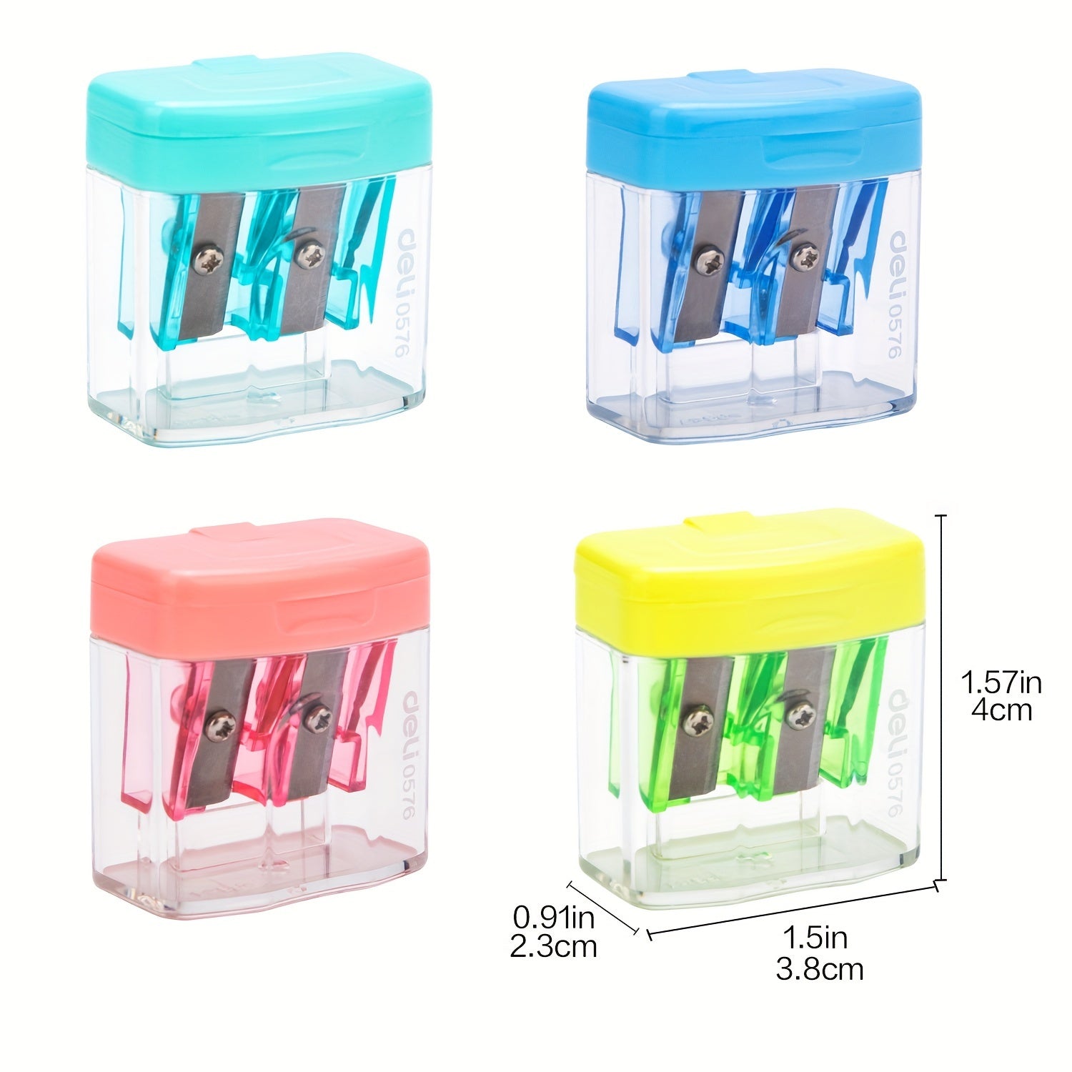 Deli Compact Pencil Sharpener - Portable, Multi-Color Options for Travel, Office & Study Use