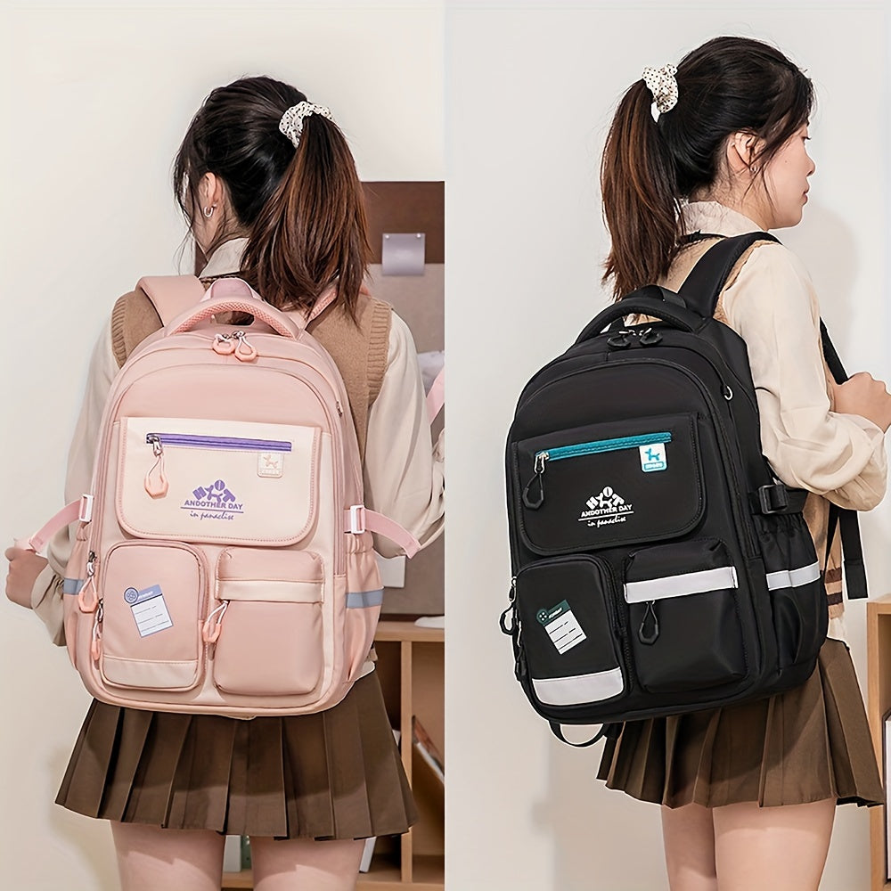 Stylish Student Backpack Stylish Minimalist Backpack for High School & College Students | Large Capacity with Six Pockets, Suitable for Teenagers