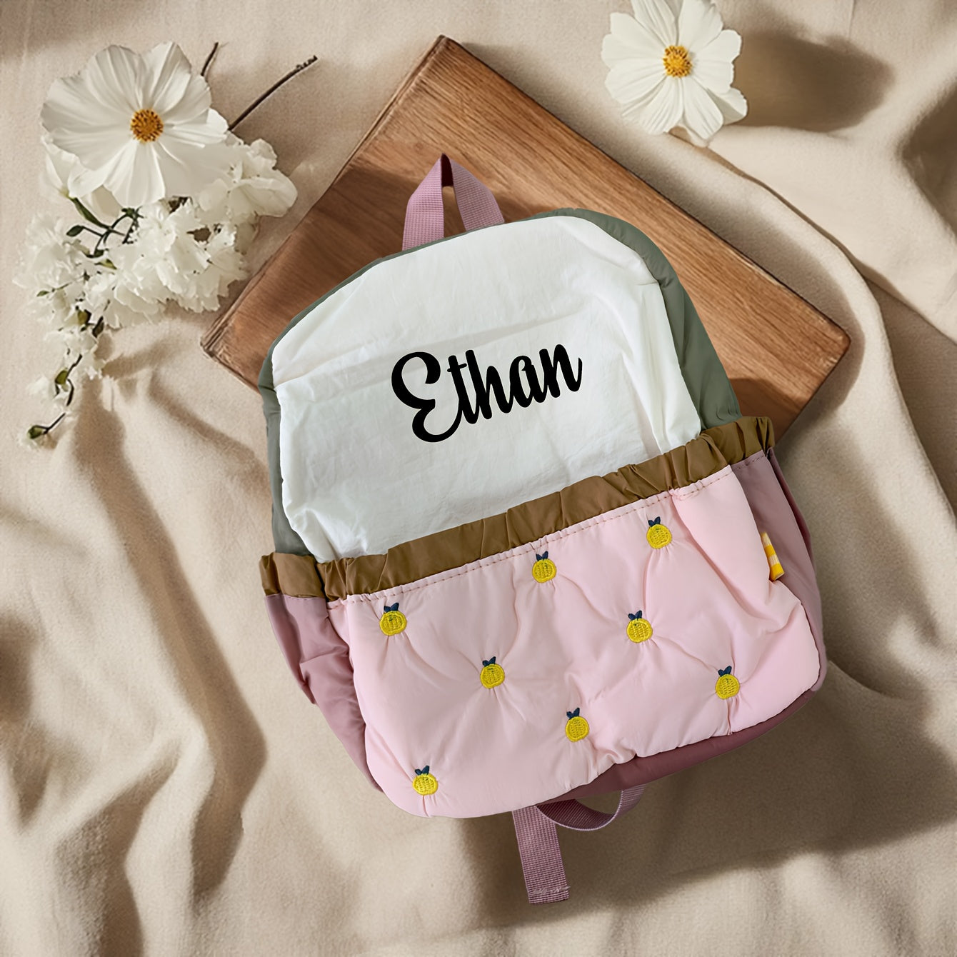 Personalized Outdoor Backpack for Kids in Autumn And Winter - Adorable Cartoon Embroidery, Lightweight Gift for Preschool Birthdays And Holidays (Ages 3-6)