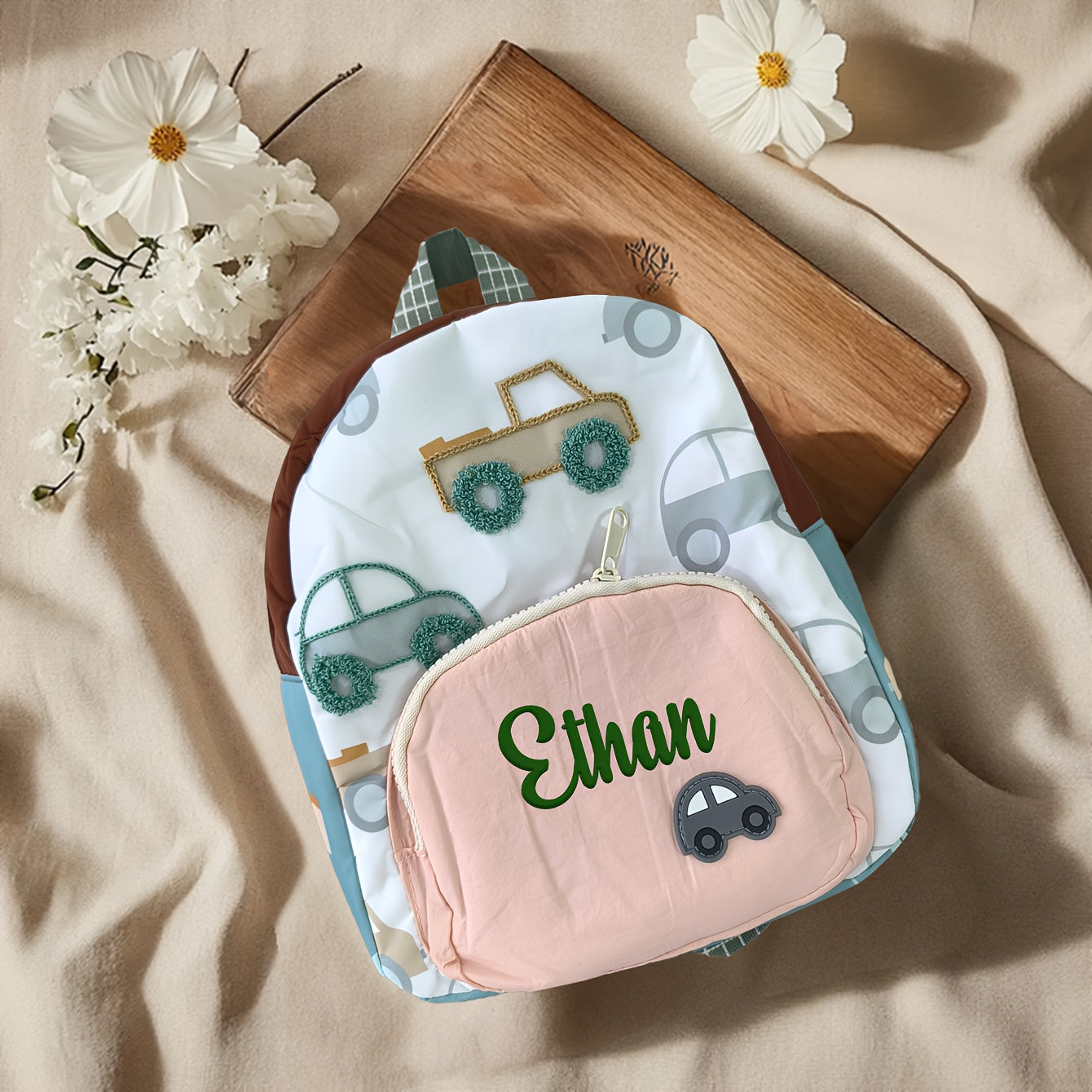 Personalized Outdoor Backpack for Kids in Autumn And Winter - Adorable Cartoon Embroidery, Lightweight Gift for Preschool Birthdays And Holidays (Ages 3-6)