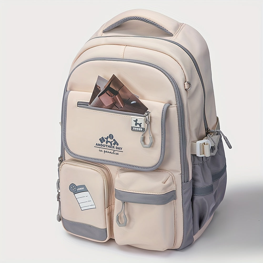 Stylish Student Backpack Stylish Minimalist Backpack for High School & College Students | Large Capacity with Six Pockets, Suitable for Teenagers