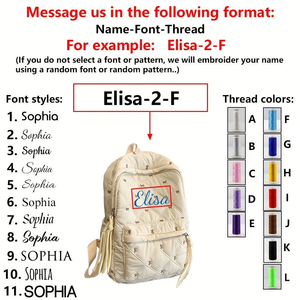 Personalized Student Backpacks | Custom Name Embroidered Bags with Large Capacity And Adjustable Straps | Unisex Lightweight Travel Bags with a Stylish College Vibe | Ideal Choice for Halloween, Christmas, Birthday Parties